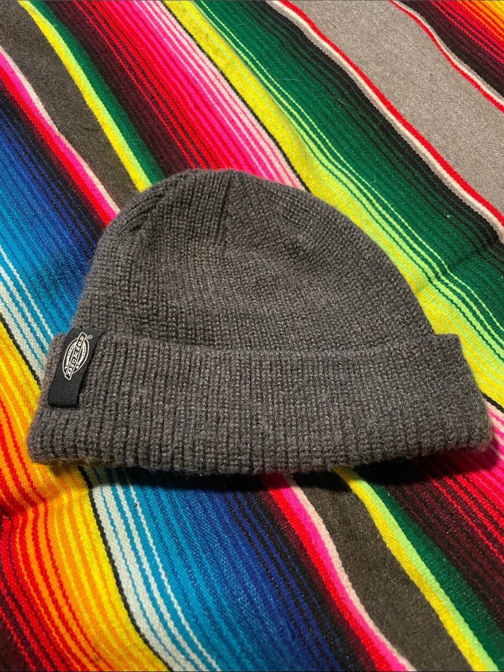 Dickies Dark Gray Ribbed Cuffed Beanie